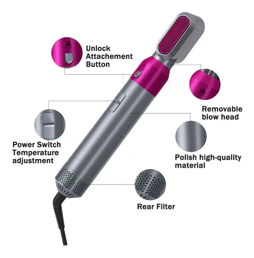 Cepillo Electrico Secador Pelo 5 En 1 Ac